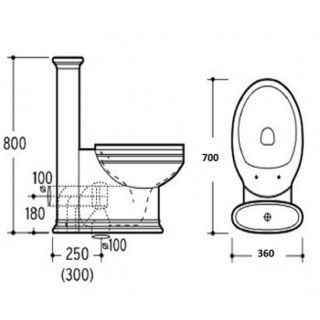 Унитаз CeramaLux Lux Classic 4283 с бачком и сиденьем Микролифт